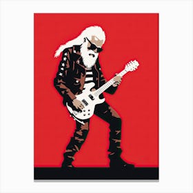 Santa Claus With Guitar 1 Canvas Print