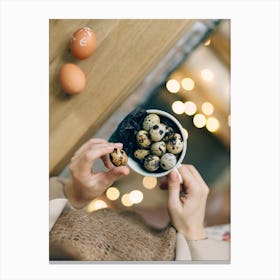 Quail Eggs 28 Canvas Print