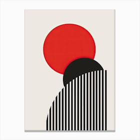 Roseau Harmony Minimalist Bauhaus Canvas Print