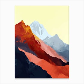 Peaks of Minimalist Serenity Canvas Print