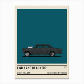 Two Lane Blacktop Car Movie Canvas Print