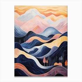 Mountains Abstract Minimalist 9 Canvas Print