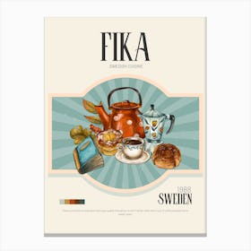Fika / Coffee Canvas Print