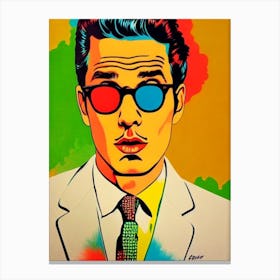John Mayer Colourful Pop Art Canvas Print