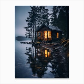 Lake house Canvas Print