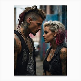 Tattooed Couple 1 Canvas Print