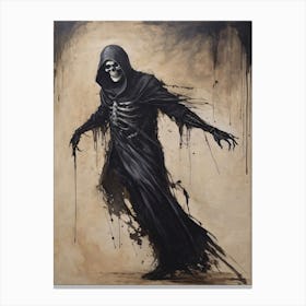 Dance With Death Skeleton Painting (76) Canvas Print