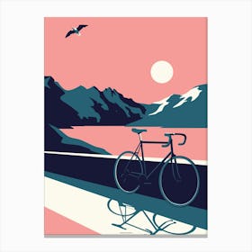 Summertime Travel Bike Print Canvas Print