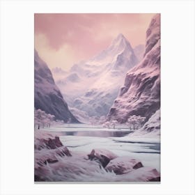 Dreamy Winter Painting Fiordland National Park New Zealand 1 Canvas Print