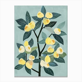 Pear Tree Flat Illustration 3 Canvas Print