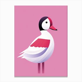 Minimalist Bufflehead 3 Illustration Canvas Print