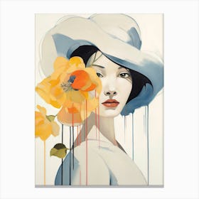 Woman In A Hat Canvas Print