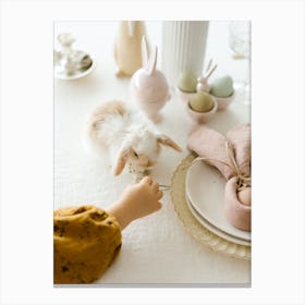 Easter Table Setting 3 Canvas Print