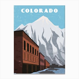 Colorado, USA — Retro travel minimalist poster Canvas Print