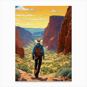 Cowboy In The Desert 1 Canvas Print