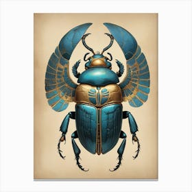 Egyptian Scarab Art Print 1 Canvas Print