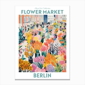 Berlin Germany Flower Market Floral Art Print Travel Print Plant Art Modern Style Canvas Print