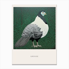 Ohara Koson Inspired Bird Painting Grouse 4 Poster Canvas Print