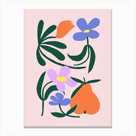 Flowers And Fruit Canvas Print