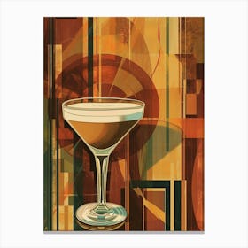 Art Deco Espresso Martini Canvas Print
