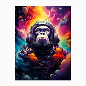Gorilla In Space Canvas Print