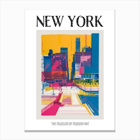 The Museum Of Modern Art New York Colourful Silkscreen Illustration 2 Poster Canvas Print