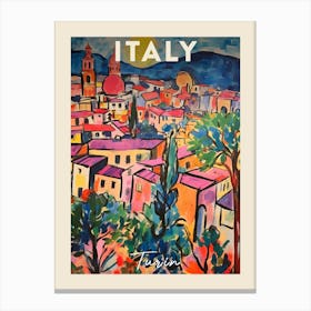 Turin Italy 4 Fauvist Painting Travel Poster Canvas Print