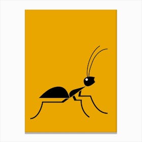 Abstract Ant Yellow Canvas Print
