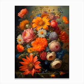 Vintage Flower Bouquet Canvas Print