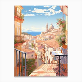 Cartagena Spain 5 Illustration Canvas Print