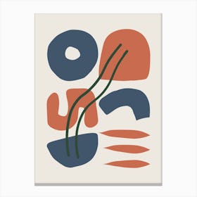 Six Organic Shapes Composition Canvas Print