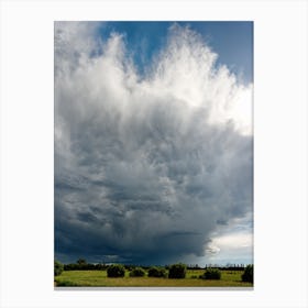 Thunderstorm atmosphere in the Oderbruch Canvas Print