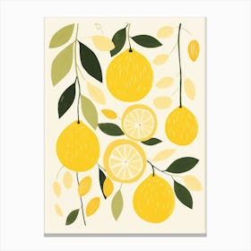 Lemons illustration Canvas Print