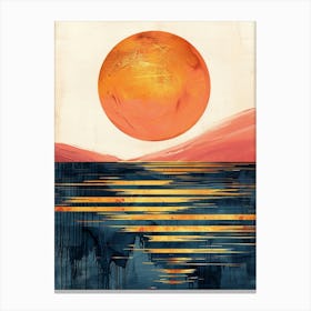 Sunset Over Water Canvas Print