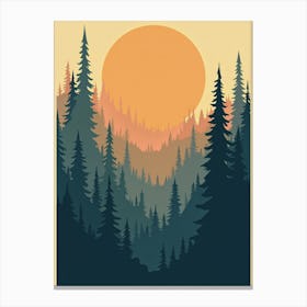 Geometric Forest Stampe su tela