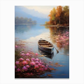 Boat On The Lake Canvas Print