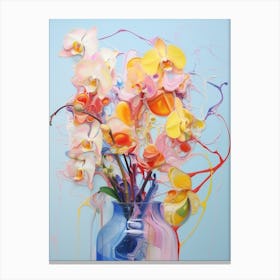 Abstract Flower Painting Orchid 1 Canvas Print