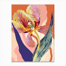 Colourful Flower Illustration Tulip 2 Canvas Print
