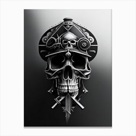 Skull With Geometric Hat  Designs Stream Punk Leinwandbilder