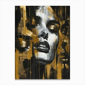 Gold And Black 82 Canvas Print