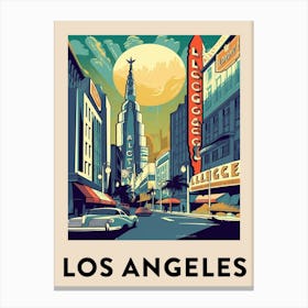 Los Angeles 2 Vintage Travel Poster Canvas Print