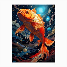 Goldfish In Space Canvas Print