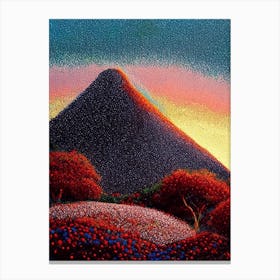 Hawaii Volcanoes National Park United States Of America Pointillism Canvas Print