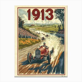 Aihrgdesign A Retro Travel Poster Of The 1913 Grand Prix Race 4b77101d C61f 4f7d Bf92 3babe8c7dd9f 1 Canvas Print