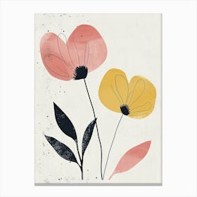 Orlando Flower Market Boho Minimalist Style 1 Canvas Print