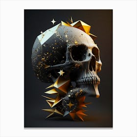 Skull With Stars Canvas Print