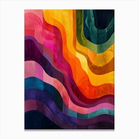 Rainbow Wavy Canvas Print