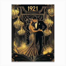 Aihrgdesign A Vintage Entertainment Poster For A 1921 Ballroo 61b565a3 D643 4a8a Ae8b 079cd9aae288 2 Canvas Print