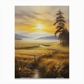 233.Golden sunset, USA. Art Print Canvas Print