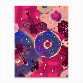 Donut Pattern Canvas Print